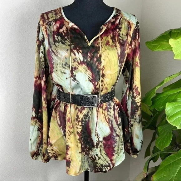 Simply Vera Wang Women’s Water Color Blouse - Picture 1 of 12